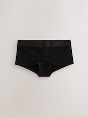 Black Cotton Logo Triangle Bralette and Shorts Set - Image 10 of 10