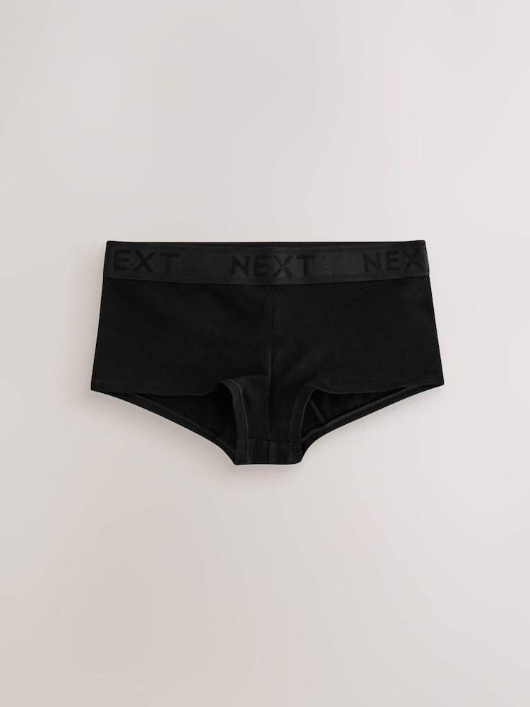 Black Cotton Logo Triangle Bralette and Shorts Set - Image 10 of 10