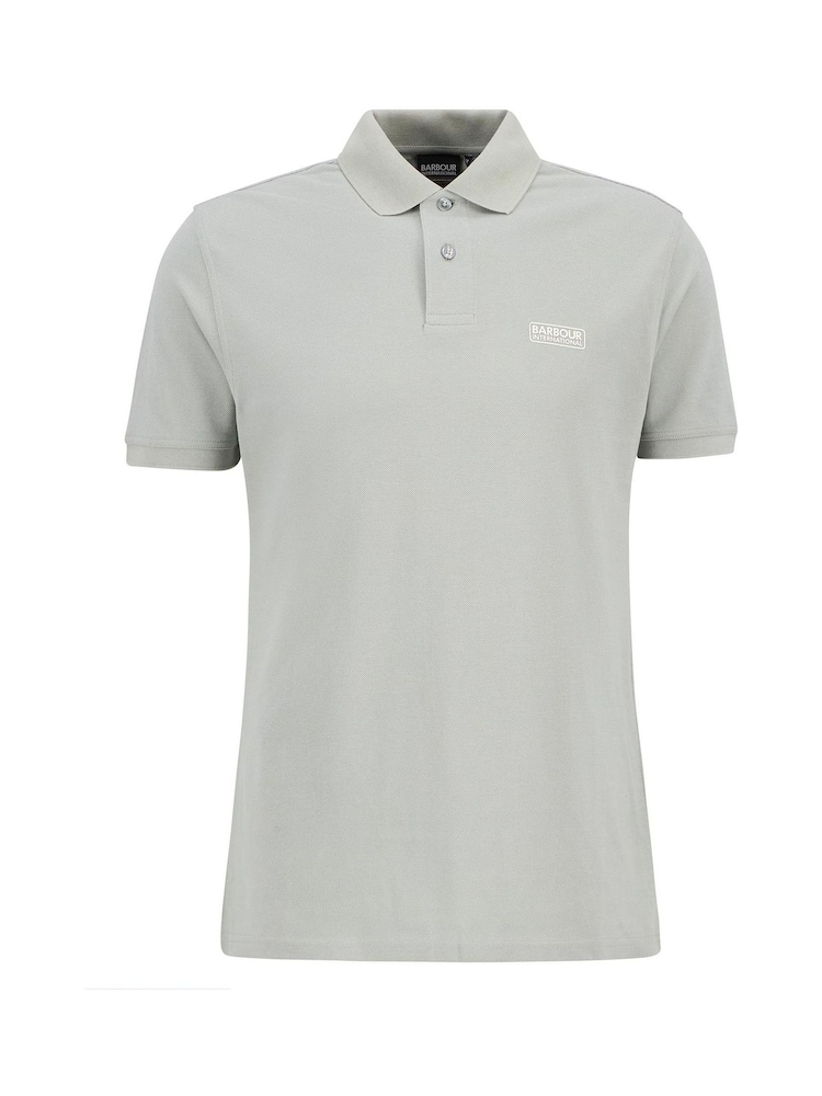 Barbour® International Grey Essential Polo Shirt - Image 6 of 6 Barbour® International Grey Essential Polo Shirt - Image 6 of 6