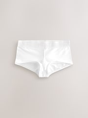 White Cotton Logo Triangle Bralette and Shorts Set - Image 11 of 11