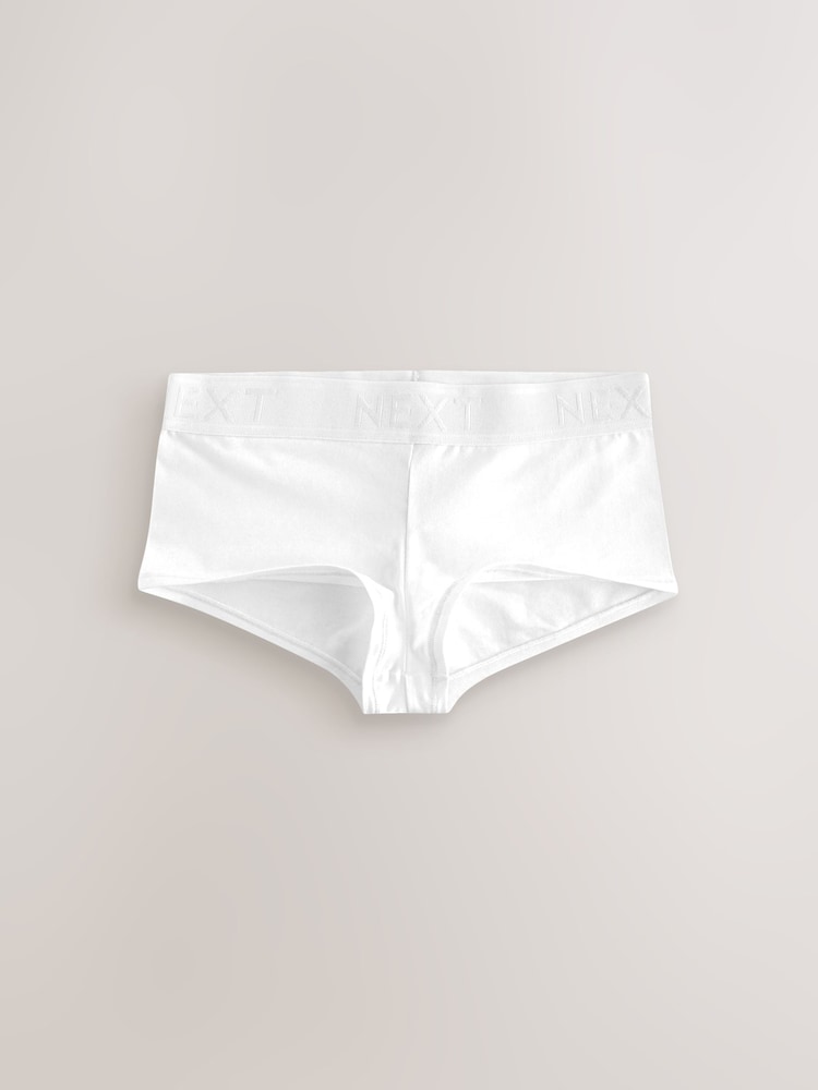 White Cotton Logo Triangle Bralette and Shorts Set - Image 11 of 11