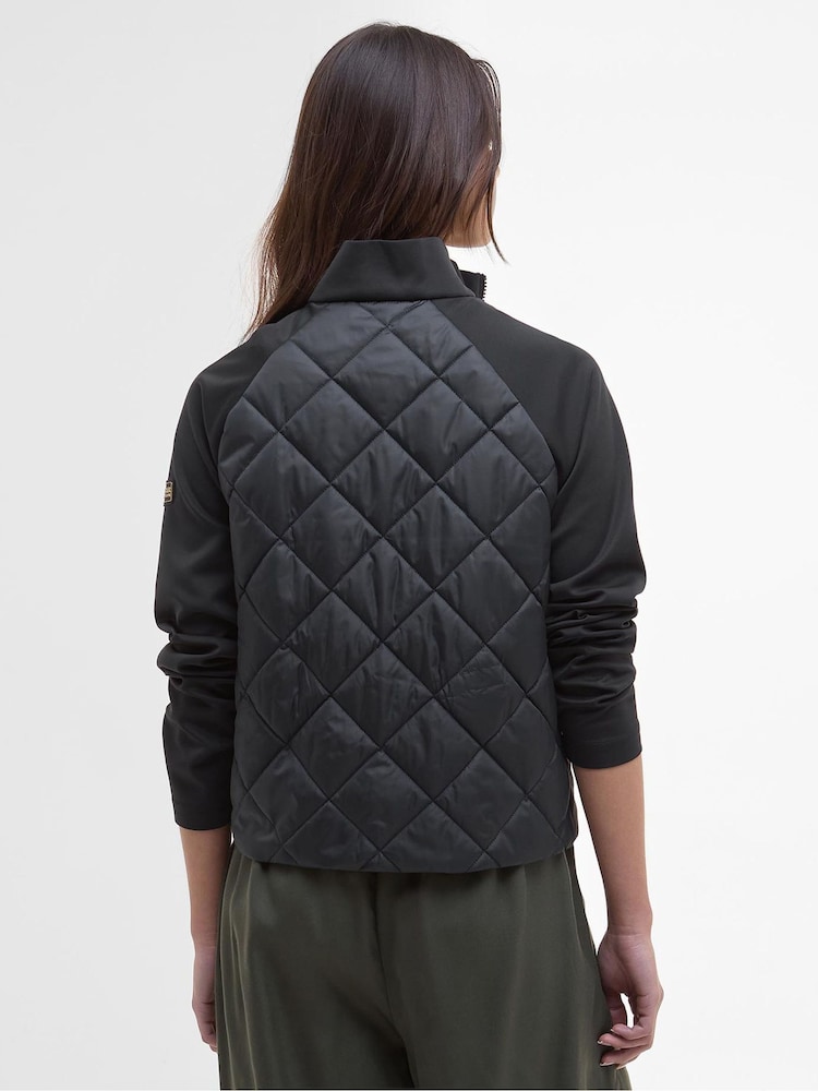 Barbour® International Black Ebony Quilted Sweater - Image 2 of 7 Barbour® International Black Ebony Quilted Sweater - Image 2 of 7