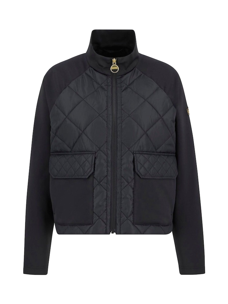 Barbour® International Black Ebony Quilted Sweater - Image 7 of 7 Barbour® International Black Ebony Quilted Sweater - Image 7 of 7
