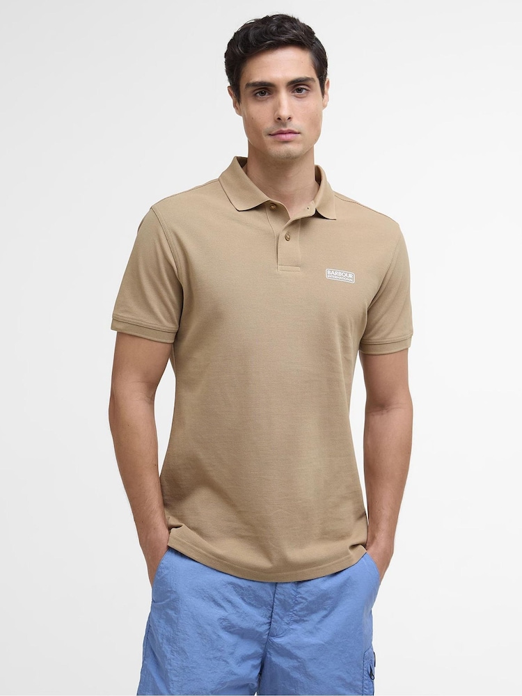 Barbour® International Natural Natural Essential Polo Shirt - Image 1 of 6 Barbour® International Natural Natural Essential Polo Shirt - Image 1 of 6