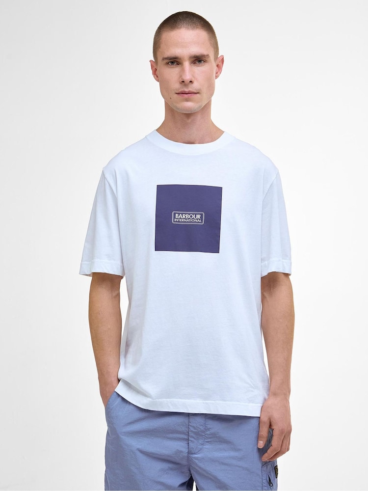 Barbour® International White Mass Graphic Print T-Shirt - Image 1 of 5