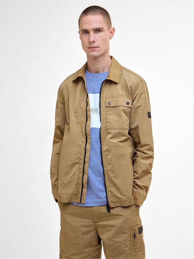Barbour® International Natural Natural Inline Overshirt - Image 1 of 9 Barbour® International Natural Natural Inline Overshirt - Image 1 of 9