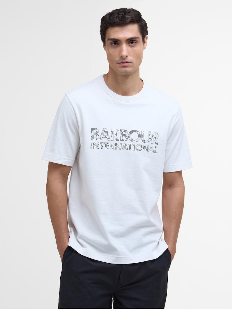 Barbour® International White Bento Graphic Print T-Shirt - Image 1 of 5 Barbour® International White Bento Graphic Print T-Shirt - Image 1 of 5
