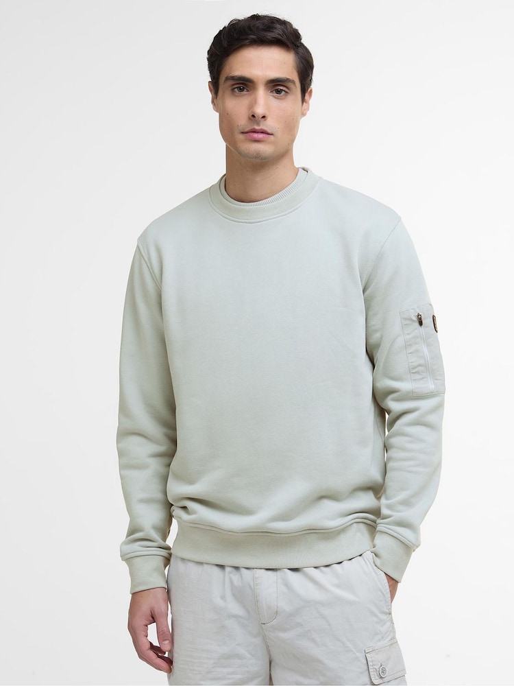 Barbour® International Grey Grip Crewneck Sweatshirt - Image 1 of 6