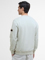 Barbour® International Grey Grip Crewneck Sweatshirt - Image 3 of 6