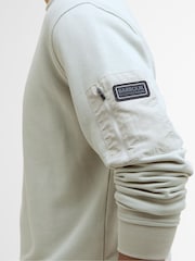 Barbour® International Grey Grip Crewneck Sweatshirt - Image 5 of 6