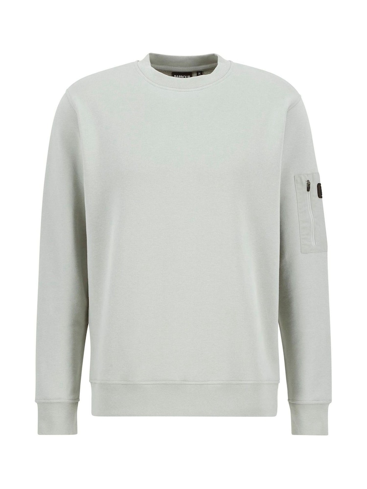 Barbour® International Grey Grip Crewneck Sweatshirt - Image 6 of 6