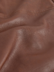 Brown Leather Zip Through Jacket - Image 12 of 15