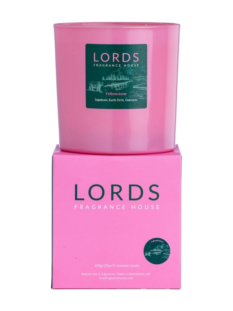 Lords Fragrance House Pink 3 Wick Yellowstone 1 Wick Candle 225g - Image 1 of 4