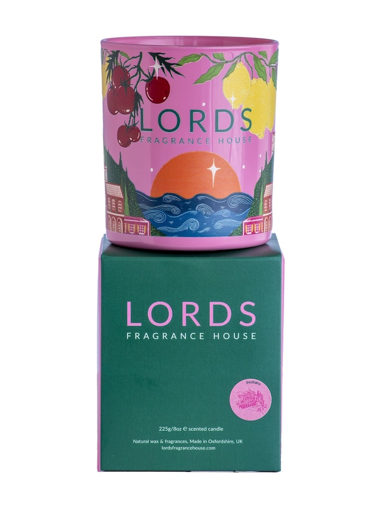 Lords Fragrance House Green Positano Summer Special Glass Candle 225g - Image 1 of 5