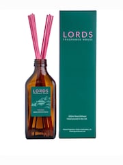Lords Fragrance House Green Yellowstone Amber Glass Pink Sticks Reed Diffuser 200ml - Image 1 of 5