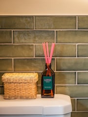 Lords Fragrance House Green Trebarwith Strand Amber Glass Pink Sticks Reed Diffuser 200ml - Image 4 of 5