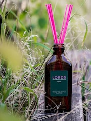 Lords Fragrance House Big Green Sur Amber Glass Pink Sticks Reed Diffuser 200ml - Image 3 of 5