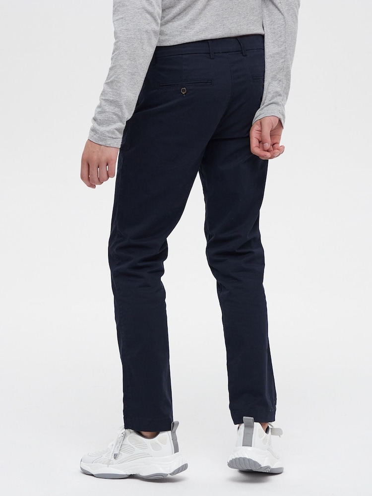 Gap Dark Blue Essential Chinos in Straight Fit with - Image 2 of 6 Gap Dark Blue Essential Chinos in Straight Fit with - Image 2 of 6