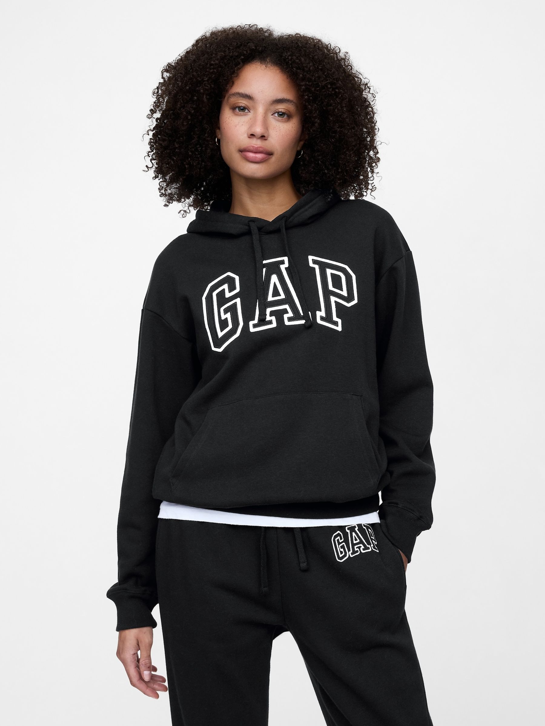 Gap Black Relaxed Logo Hoodie