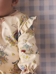 Cream Bunny Cath Kidson Bunny Baby Sleepsuit - Image 3 of 8