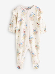 Cream Bunny Cath Kidson Bunny Baby Sleepsuit - Image 5 of 8
