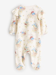 Cream Bunny Cath Kidson Bunny Baby Sleepsuit - Image 6 of 8