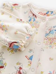 Cream Bunny Cath Kidson Bunny Baby Sleepsuit - Image 7 of 8