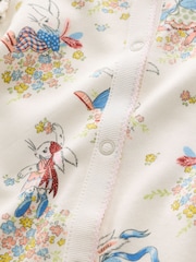 Cream Bunny Cath Kidson Bunny Baby Sleepsuit - Image 8 of 8