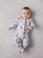 Blue Cath Kidston London Baby Sleepsuit - Image 1 of 10