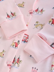 Pink Cath Kidston London Baby Sleepsuit - Image 11 of 12
