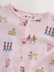 Pink Cath Kidston London Baby Sleepsuit - Image 9 of 12