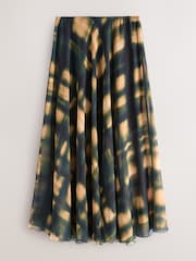 Nothing Ordinary Black Godet Midi Skirt - Image 1 of 3