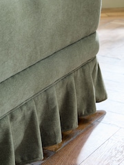 Soft Twill Sage Green with Frill Beatrice Armchair - Image 3 of 10