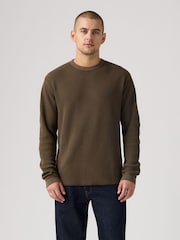 Levi's® Brown Long Sleeved Relaxed Thermal Oversized T-Shirt - Image 4 of 6