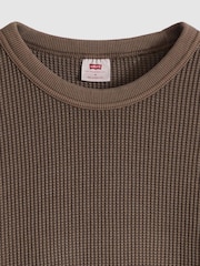 Levi's® Brown Long Sleeved Relaxed Thermal Oversized T-Shirt - Image 6 of 6