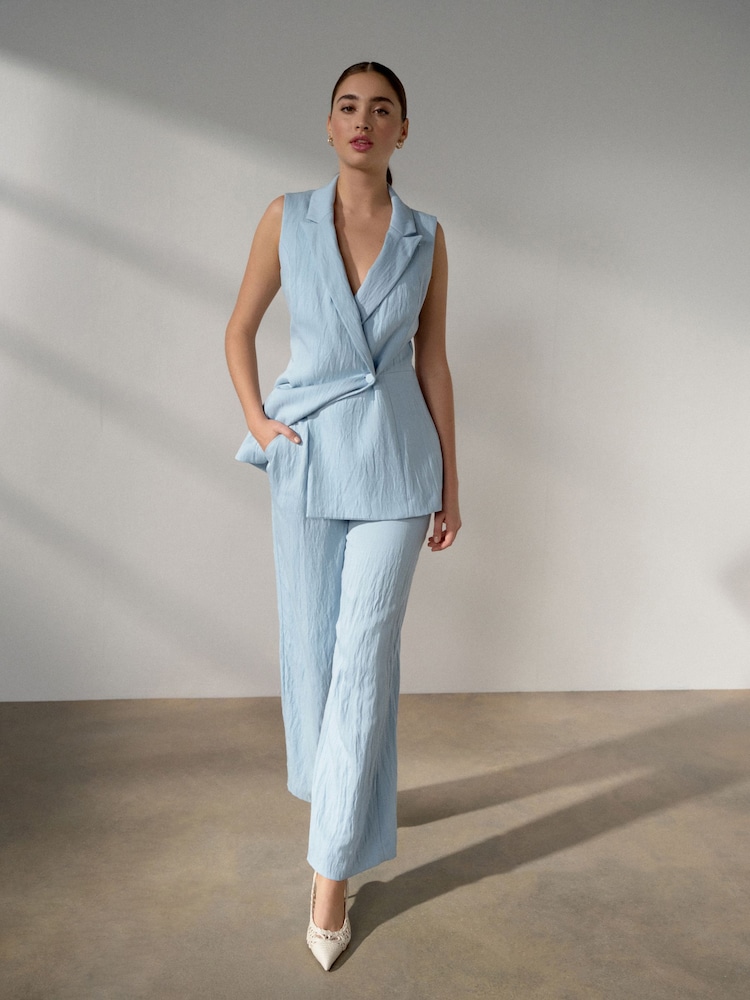 Hellblau - Asymmetrische Longline-Weste - Bild 2 von 5