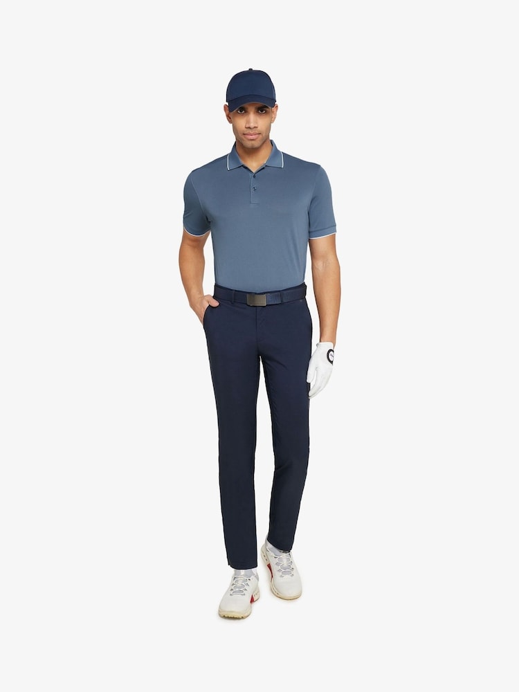 Galvin Green Blue Marty Breathable Short Sleeve Golf Polo Shirt - Image 2 of 8 Galvin Green Blue Marty Breathable Short Sleeve Golf Polo Shirt - Image 2 of 8