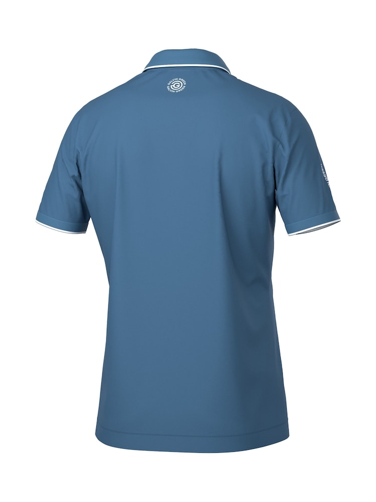 Galvin Green Blue Marty Breathable Short Sleeve Golf Polo Shirt - Image 8 of 8 Galvin Green Blue Marty Breathable Short Sleeve Golf Polo Shirt - Image 8 of 8