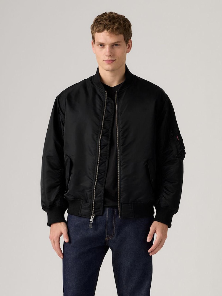 Levi's® Jet Black Bomber Jacket - Image 1 of 6