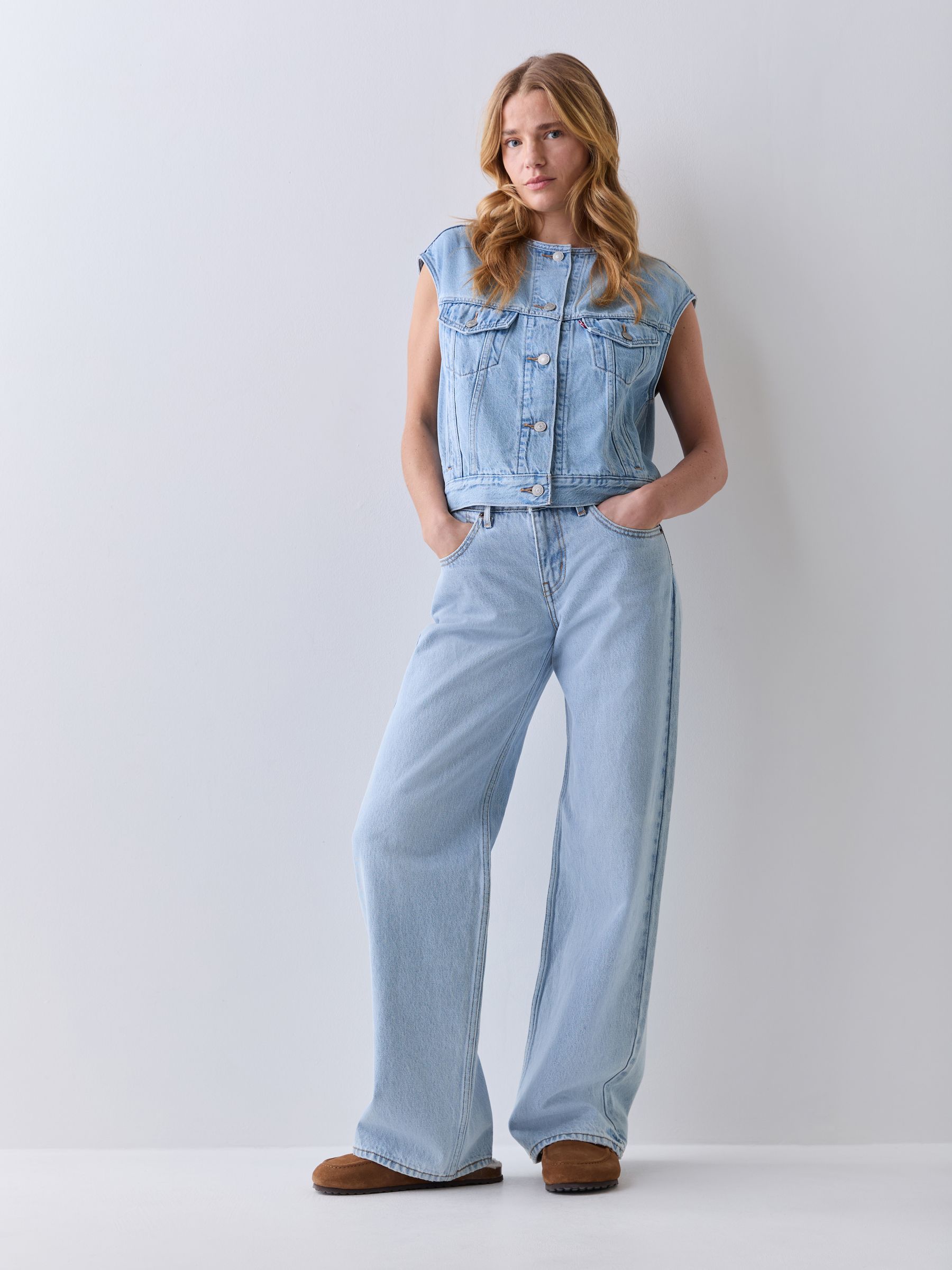 LEVISリング Satın al Taraf Seçin Mavi - Levi's® Düşük Bel Bol Kesim Jean Next