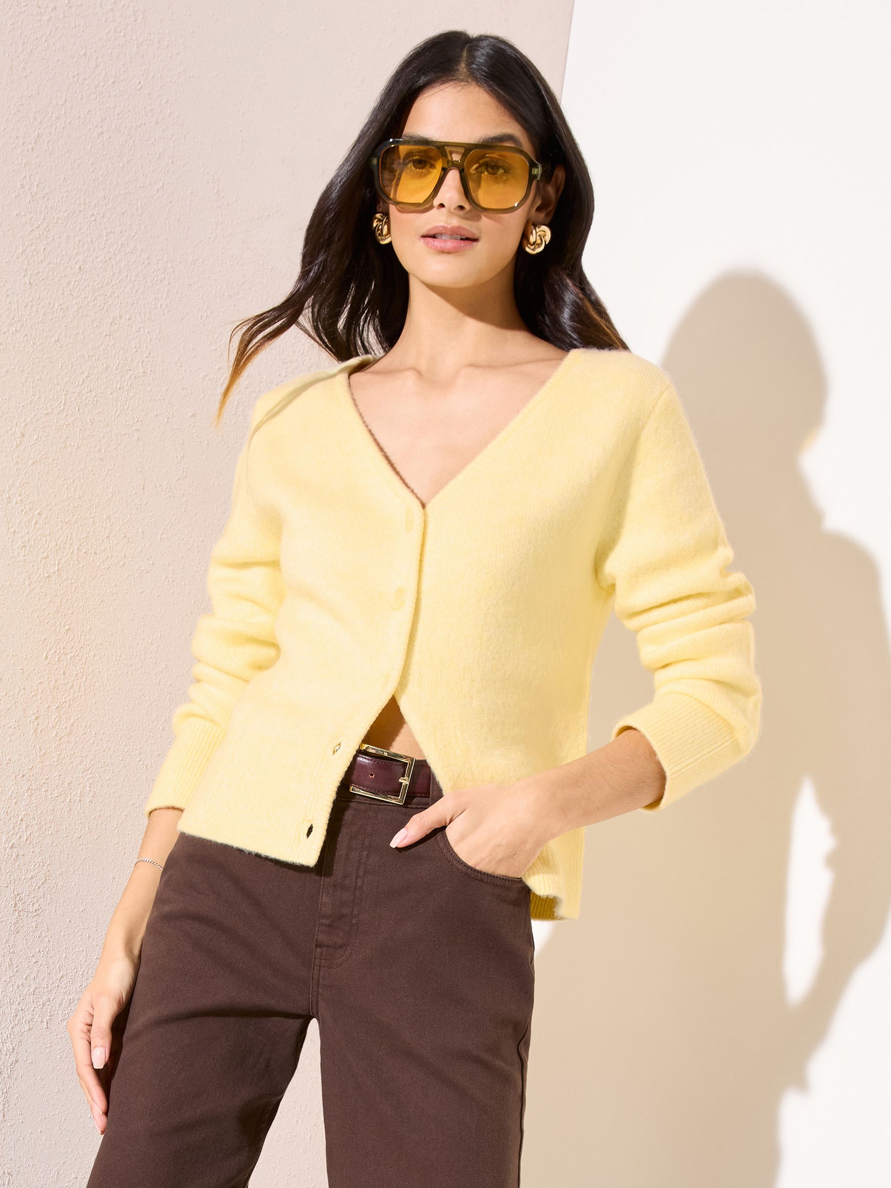 Buy Friends Like These Yellow V-Neck Cardigan from the Next UK