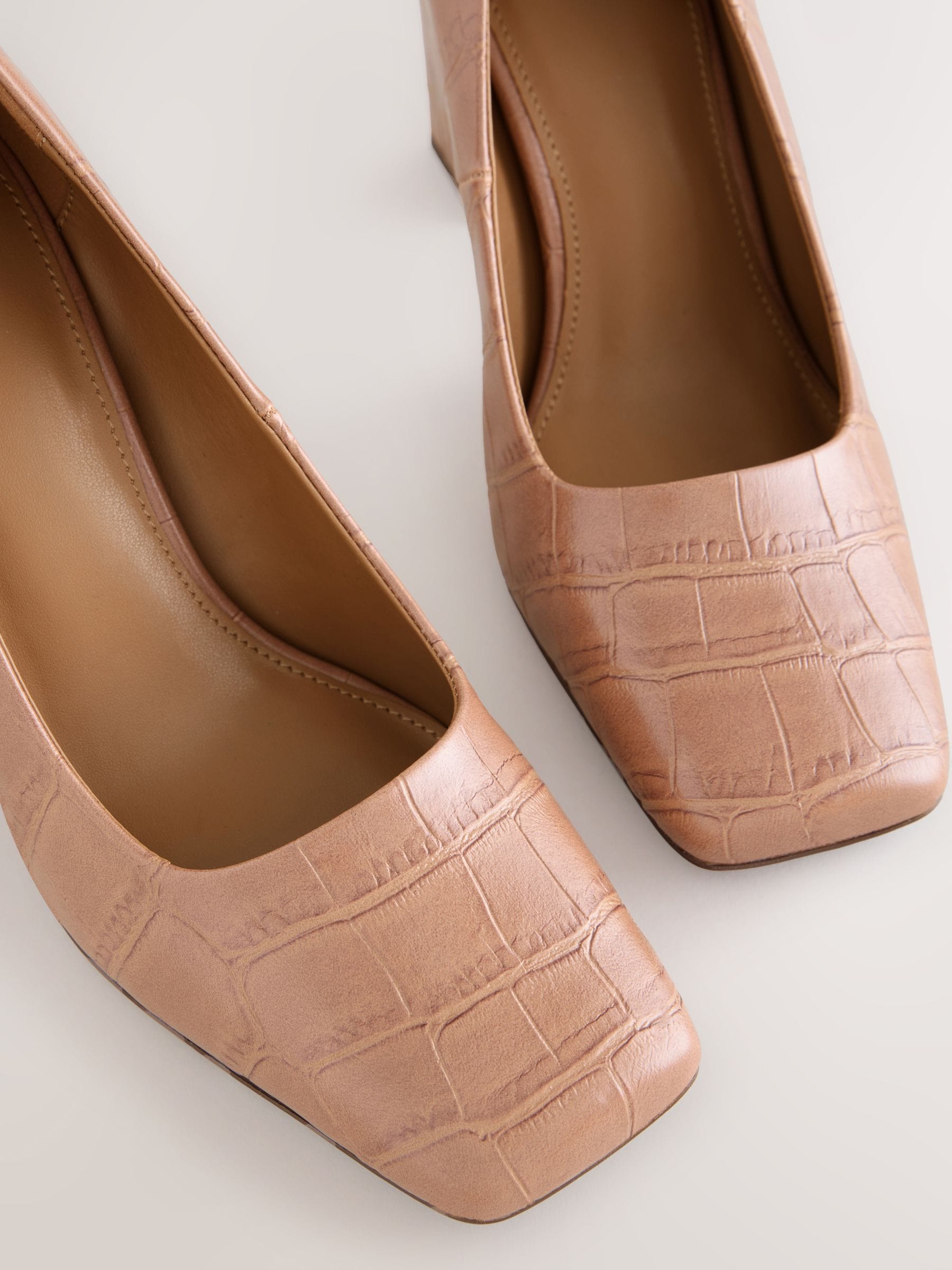 Buy Camel Croc Effect Forever Comfort® Square Toe Court Block