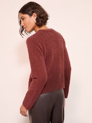 Rojo burdeos - Friends Like These Boucle Cardigan - Imagen 5 de 5