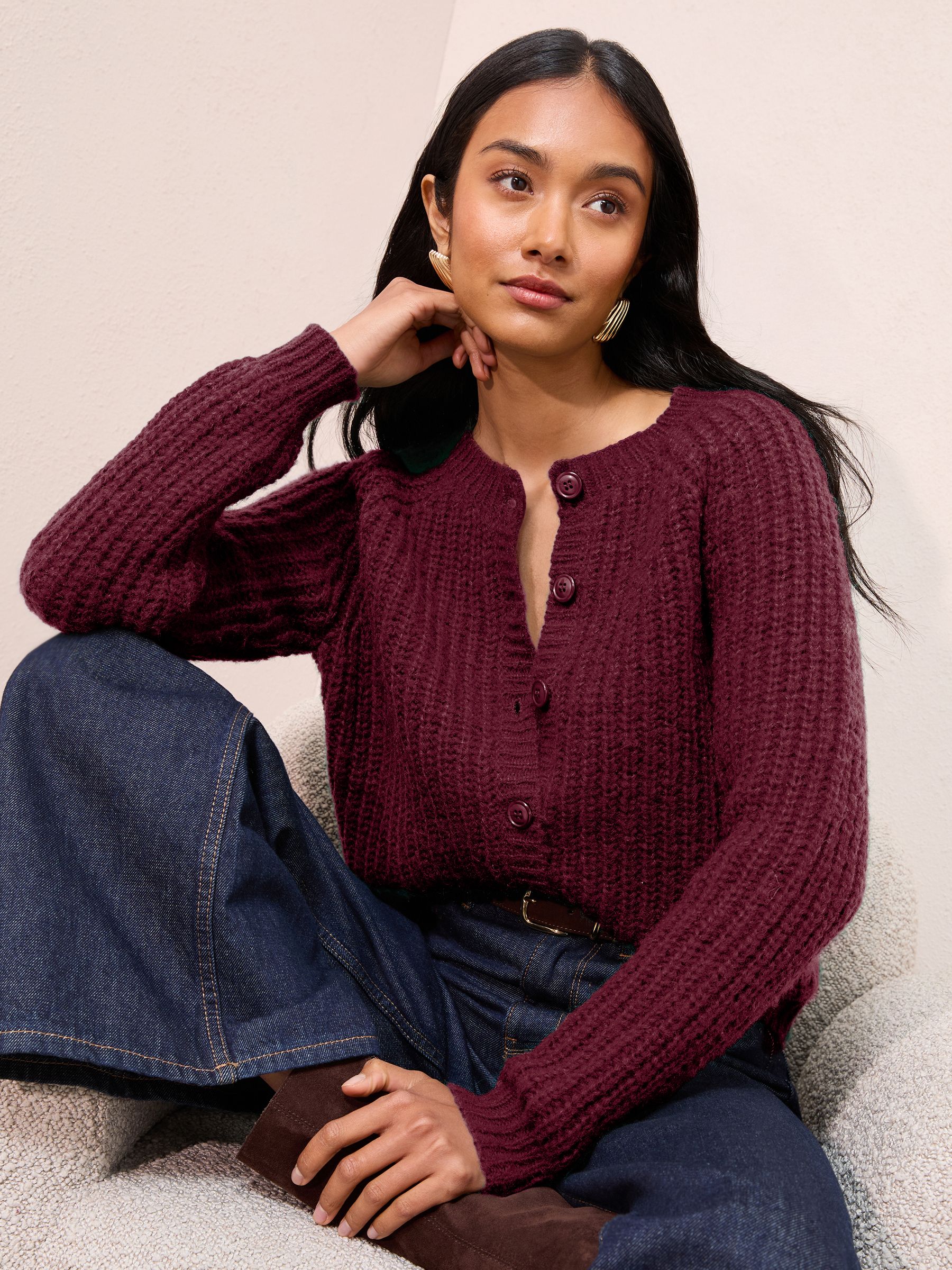 フレッドペリー Tipped Crew Neck Cardigan FRED PERRY (フレッドペリー) / TIPPED CREW NECK SWEATER