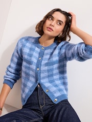 Friends Like These Blue Checkerboard Cardigan - Image 1 of 4