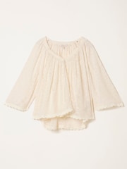 FatFace Millie Ivory Petite Embroidered Blouse - Image 6 of 7