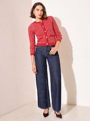 Friends Like These Red Boucle Cardigan - Image 4 of 4