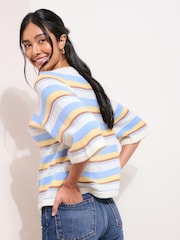 Friends Like These Blue Stripe Knitted Top - Image 2 of 4