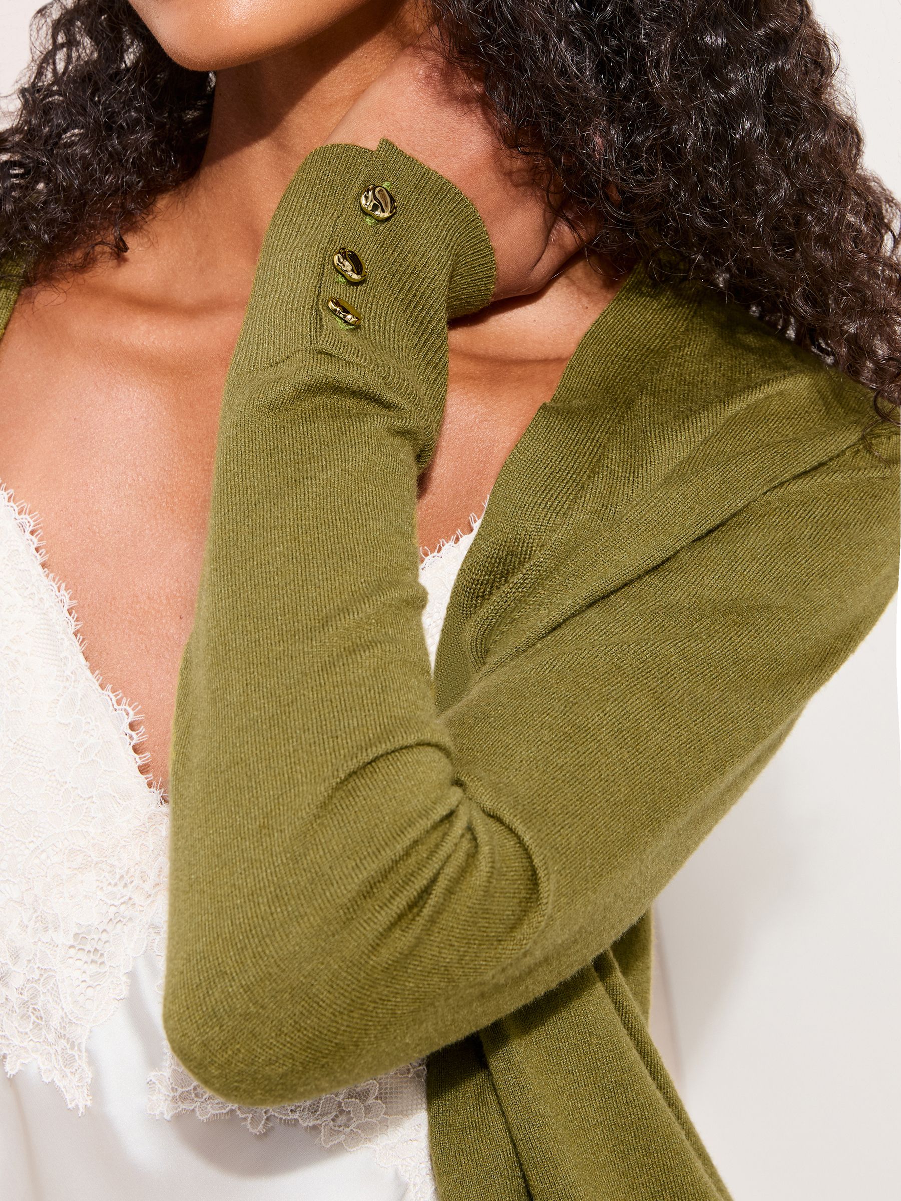Buy Friends Like These Olive Green Longline Cardigan from Next USA