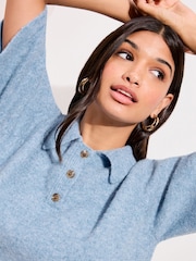 أزرق شاحب - Friends Like These البلوزة المحبوكة - صورة 2 من 4